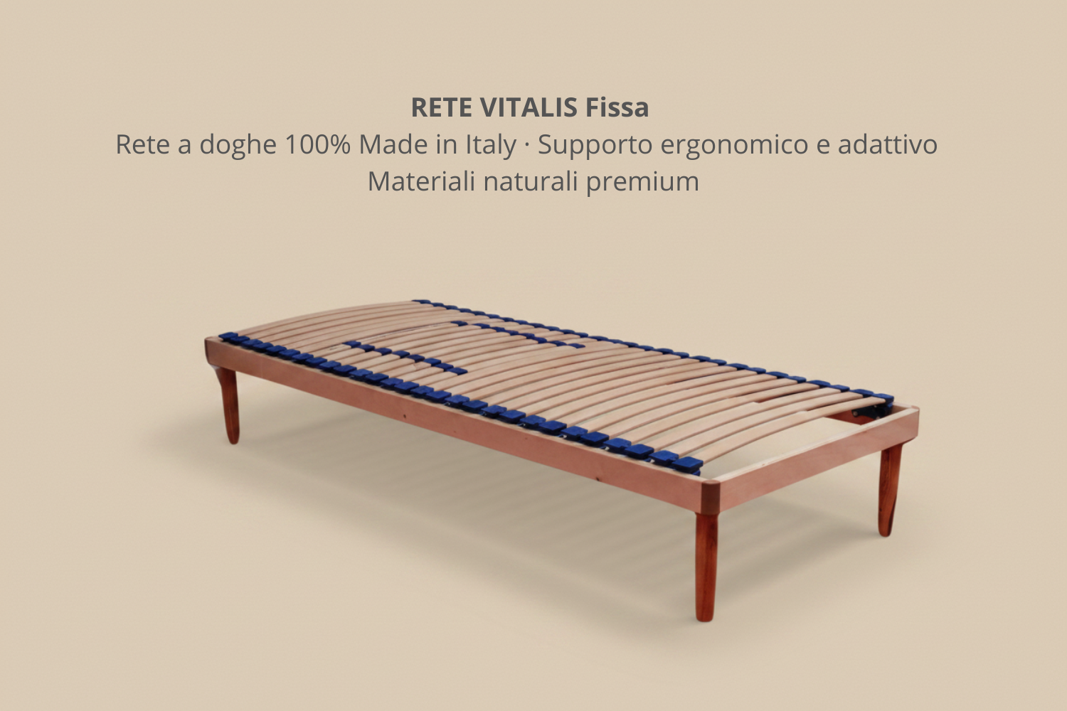 Rete VITALIS Fissa - Rete a doghe Made in Italy supporto ergonomico e materiali naturali premium