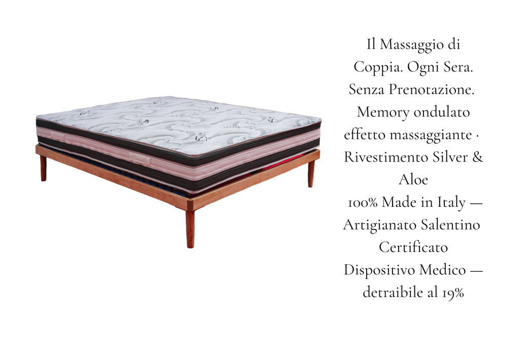 banner sonilla memory ondulato effetto massaggiante, rivestimento silver and aloe