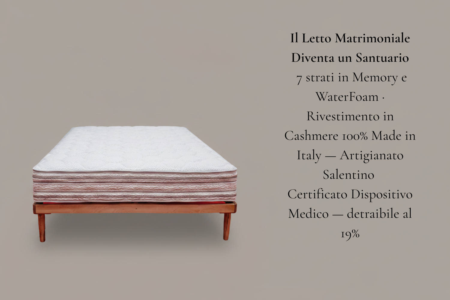 Materasso matrimoniale STRATIX – 7 strati Memory e WaterFoam, Made in Italy