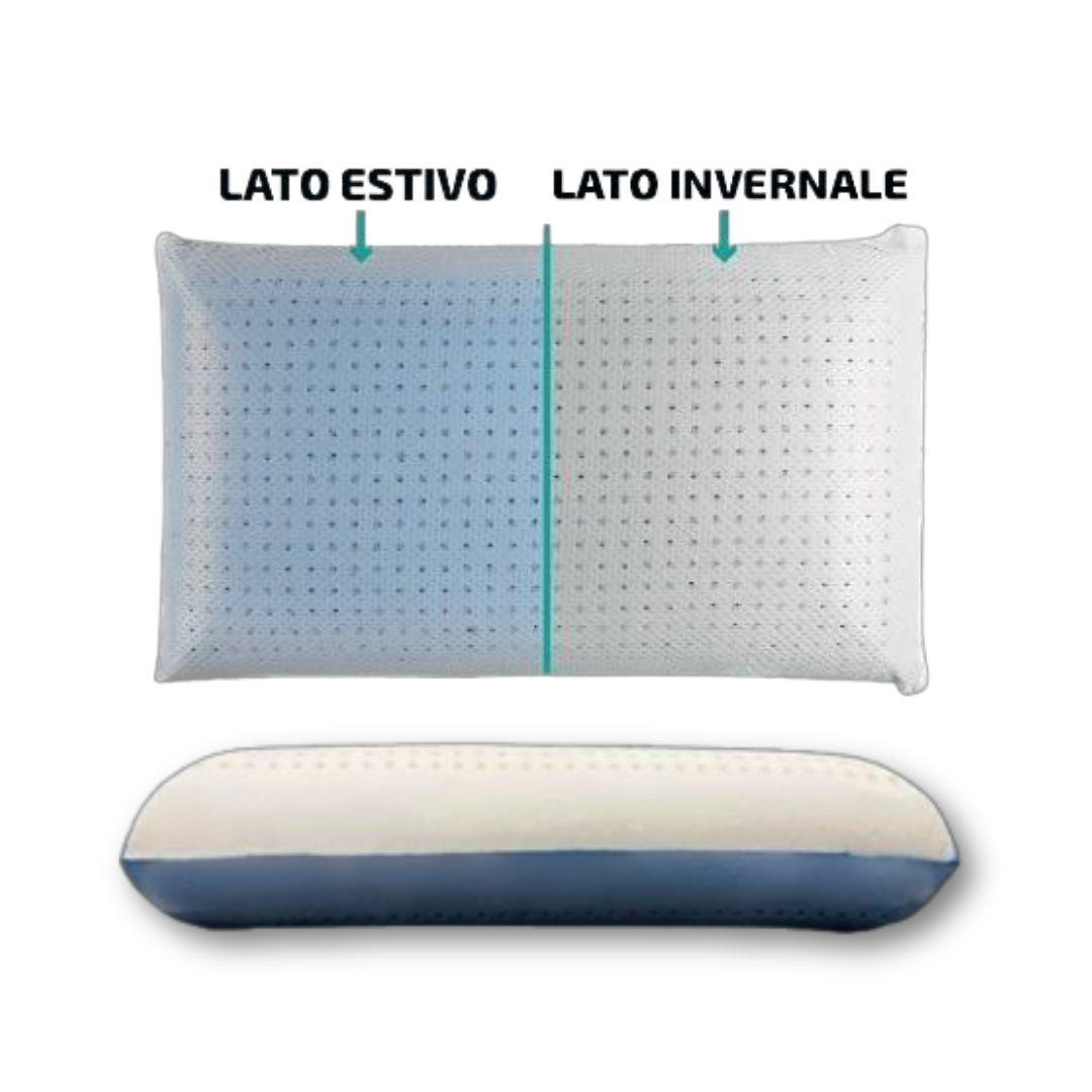 Guanciale Doppia Stagione Reversibile - Dettaglio lati