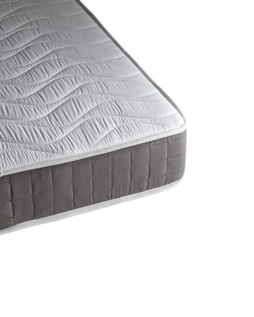 Materasso singolo ELASTAN vista laterale su sfondo bianco - comfort ortopedico Made in Italy