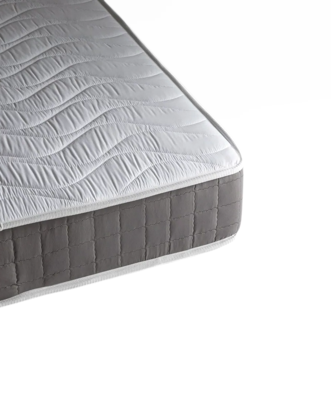Materasso singolo ELASTAN vista laterale su sfondo bianco - comfort ortopedico Made in Italy