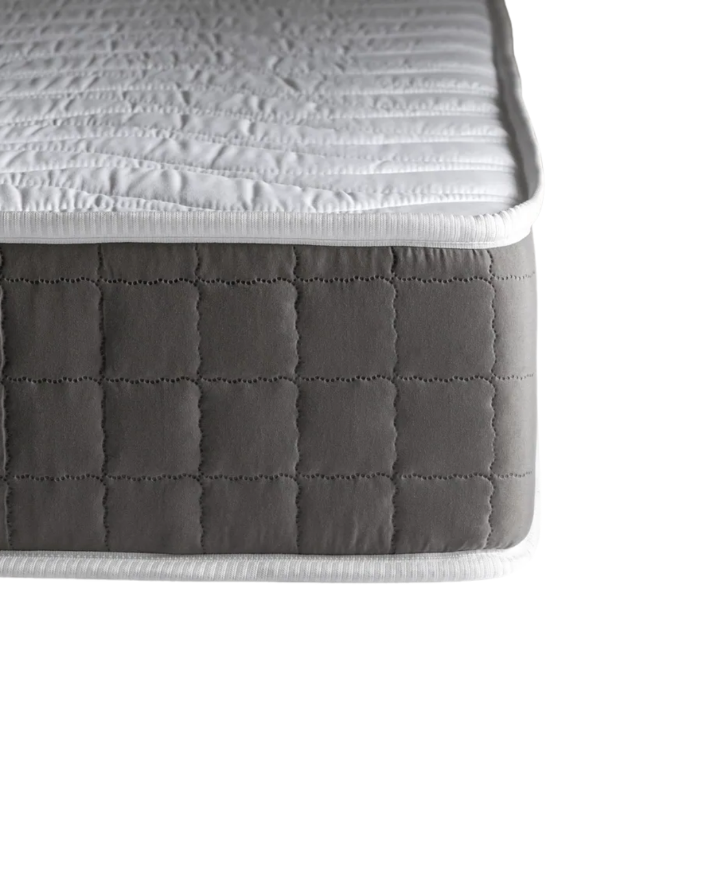 Dettaglio tessuto quilted e bordi materasso ELASTAN - cuciture di qualità e materiali premium Made in Italy