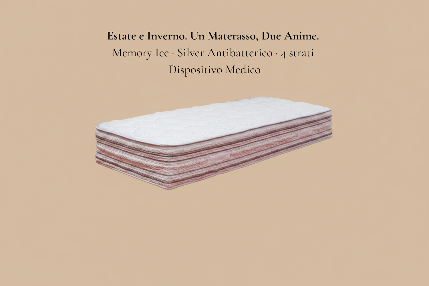Materasso singolo DORMEO Estate e Inverno. Un Materasso, Due Anime. Memory Ice · Silver Antibatterico · 4 strati · Dispositivo Medico