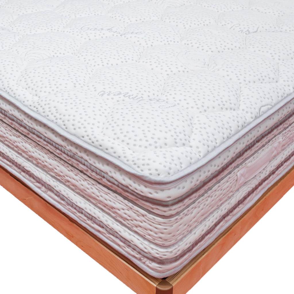 Dettaglio strato interno in WaterFoam rosso del materasso STRATIX