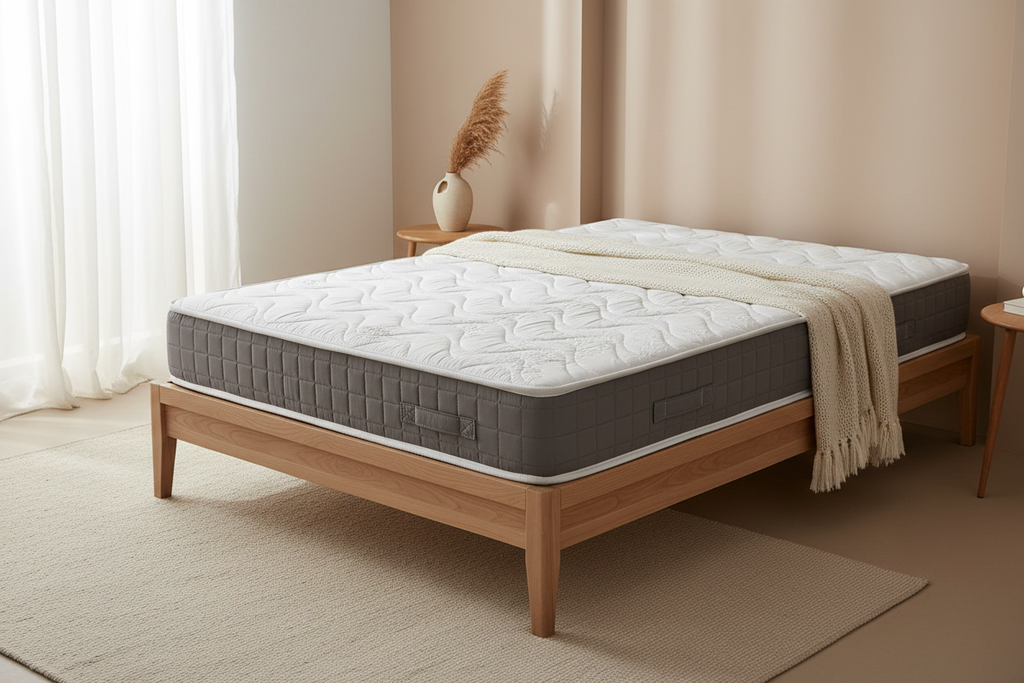 Materasso singolo ELASTAN in camera da letto elegante - supporto ortopedico e comfort premium