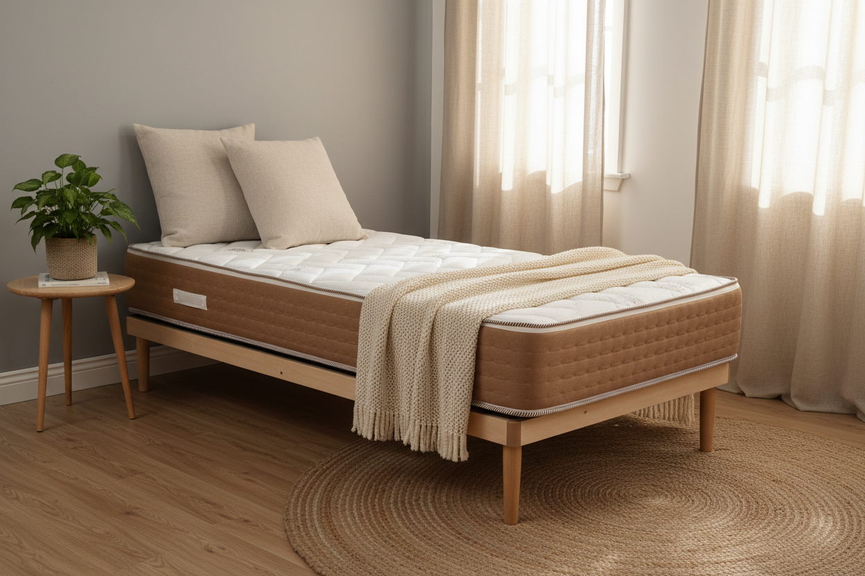 Materasso Singolo MORBIX in camera da letto, materasso con 800 molle insacchettate e Memory Aloe, 100% Made in Italy